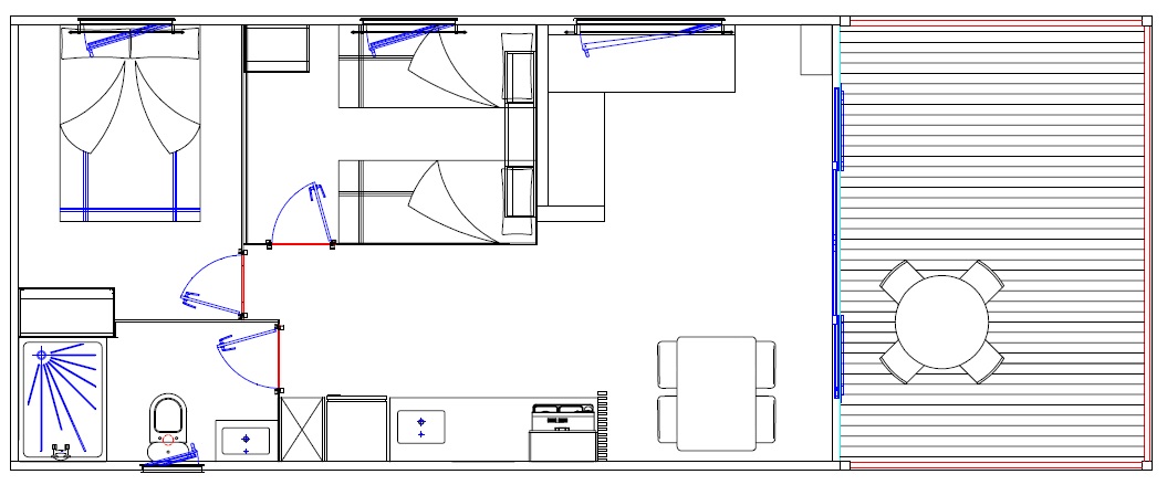 Plano bungalow 48m2